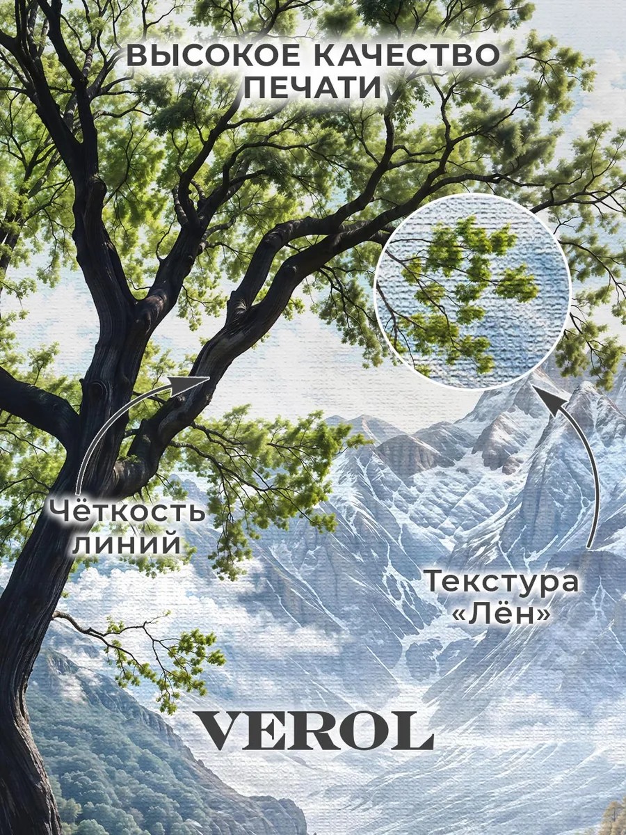 Флизелиновые фотообои "Пейзаж. Горы. Озеро", 100*283 см, голубой