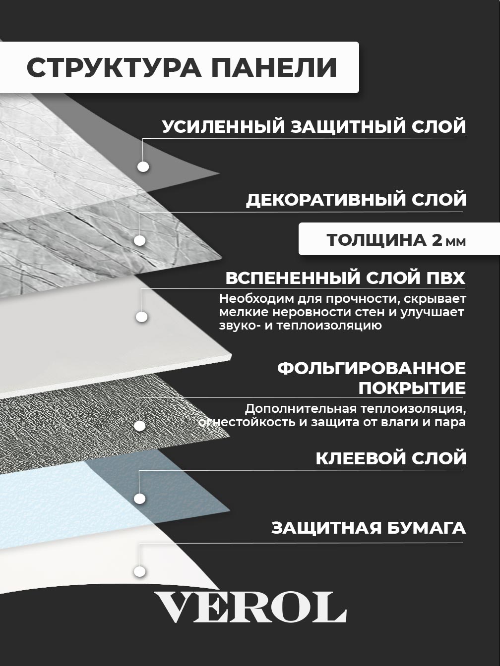 Самоклеящаяся панель "Текстура. Камень", 30*60 см, 10 шт., серый